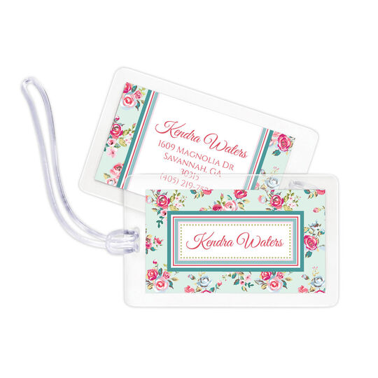 Delicate Roses Luggage Tags